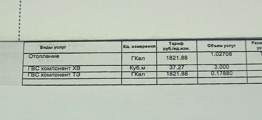 квитанция отопление жку