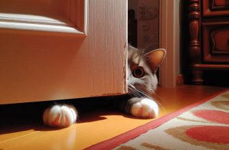 кошка дверь охота глаз