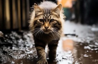 кошка грязь улица