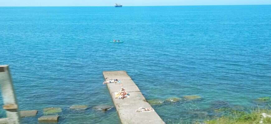 отдых Черное море пляж корабль