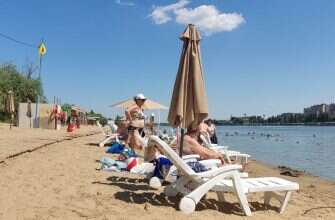 пляж река Астрахань вода