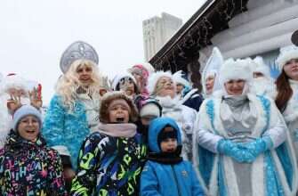 дети праздник новый год снегурочка