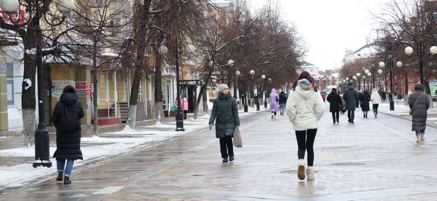 город люди зима женщины