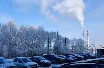 зима котельная жку трубы дым автомобили