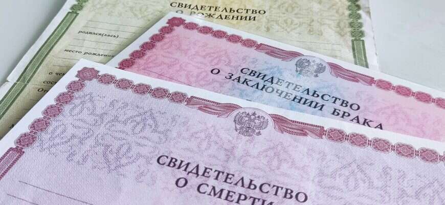 документы свидетельство о браке о рождении о свадьбе