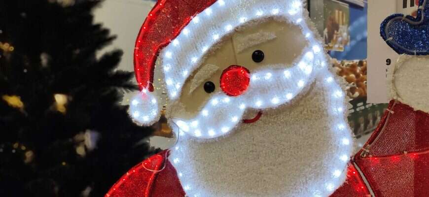 дед мороз гирлянда новый год