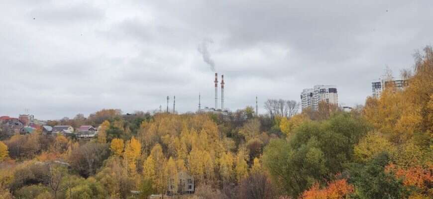 город осень дома