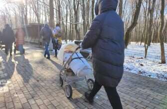 ребенок коляска семья