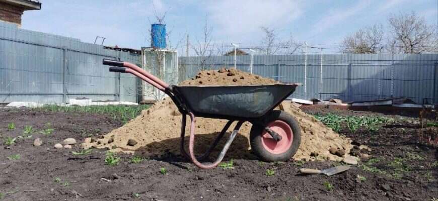 дача тележка песок