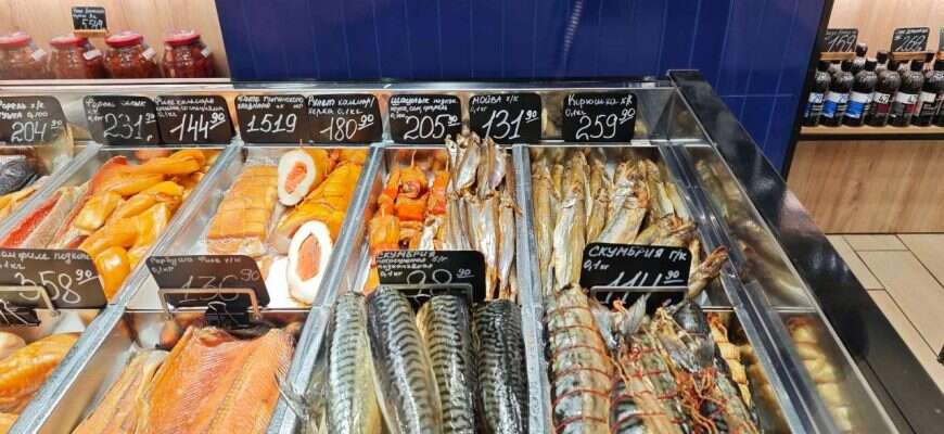 рыба мойва корюшка скумбрия горбуша форель