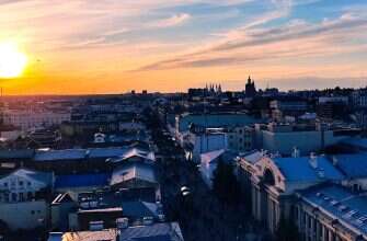 Закат лето Казань город солнце