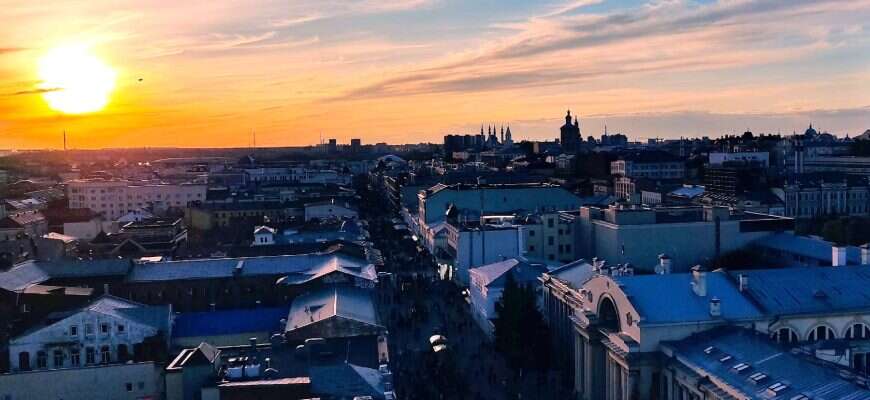 Закат лето Казань город солнце