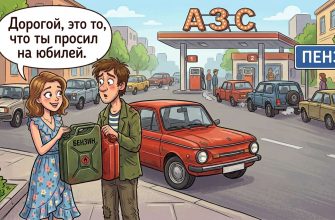 бензин АЗС карикатура